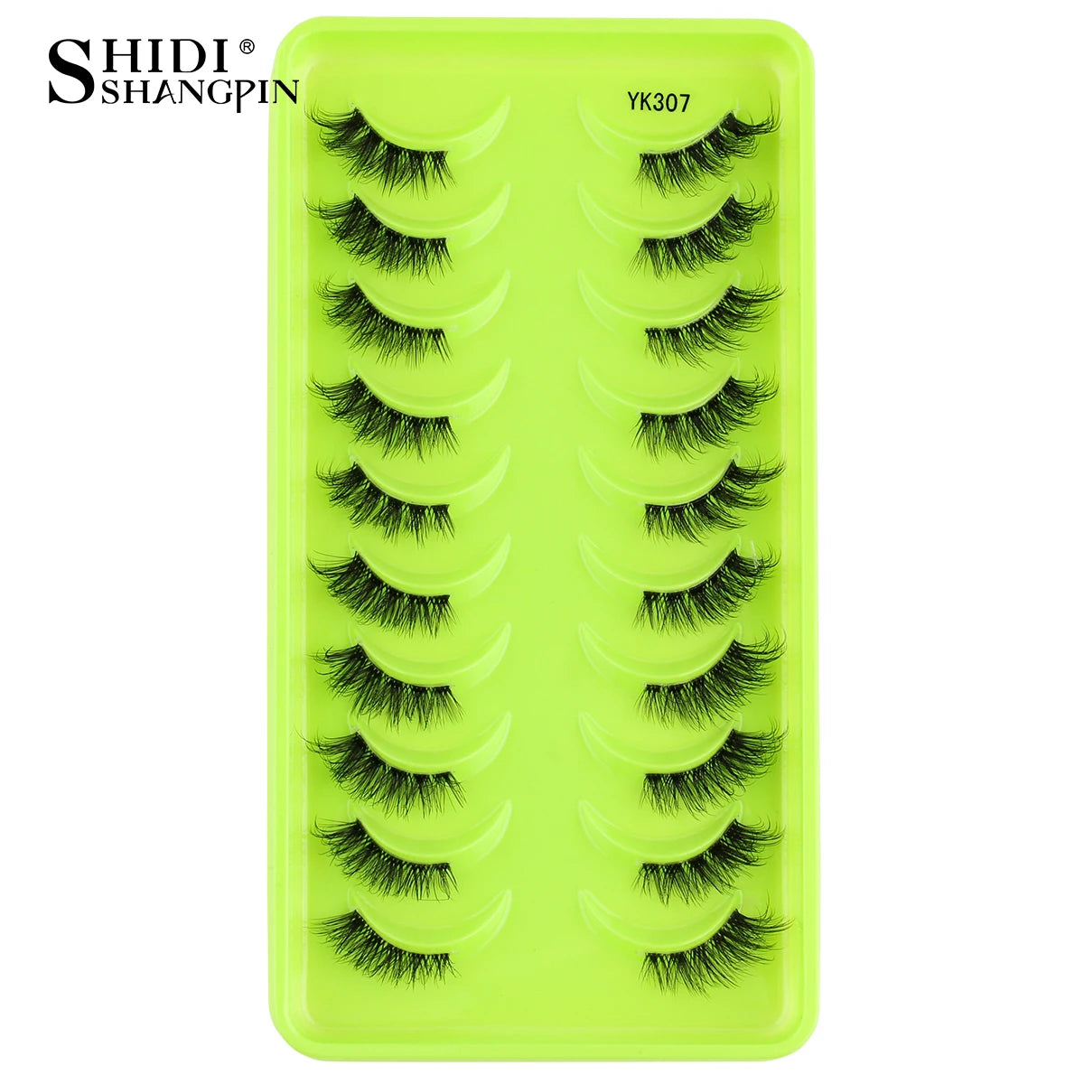 SHIDISHANGPIN 5/10Pairs False Lashes Cat Eye Eyelashes Eyelash Extension 3D Mink Half Lashes Natural Makeup faux Cils maquiagem - Blinksy